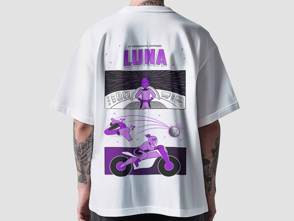 Playera Beige AXEL y ASTRO - Unisex (LUNA)